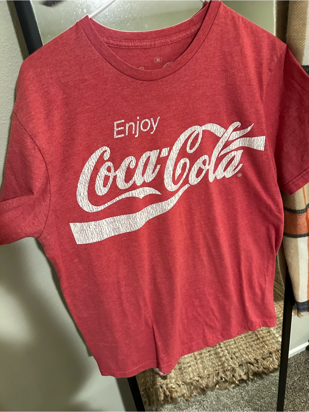 Coca Cola Red Youth Graphic Tee with White Logo